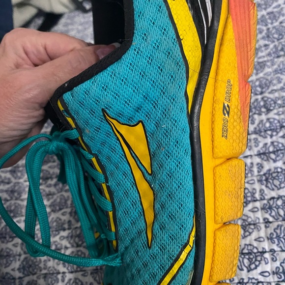 ALTRA Torin 2.0 A2534-2 Blue Yellow Comfort Running Shoes WOMENS 9 zero Drop - Picture 6 of 9